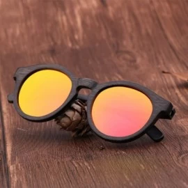 Aviator Design Retro Men Sunglasses Polarized UV400 Glasses Handmade Bamboo Wood Men And Women - Barbie Pink - CY198A40TAN $3...