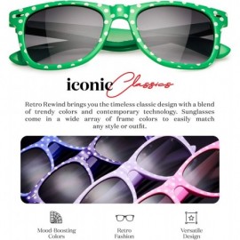 Wayfarer Polka Dot Retro Fashion Sunglasses - 100% UV400 - Green - CF195HD4A86 $12.21