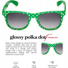 Wayfarer Polka Dot Retro Fashion Sunglasses - 100% UV400 - Green - CF195HD4A86 $12.21