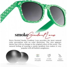 Wayfarer Polka Dot Retro Fashion Sunglasses - 100% UV400 - Green - CF195HD4A86 $12.21