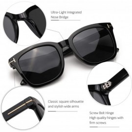 Round Fashion Sunglasses for Women Polarized Driving Anti Glare 100% UV Protection Stylish Design - CZ18YE245RX $19.43