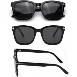 Round Fashion Sunglasses for Women Polarized Driving Anti Glare 100% UV Protection Stylish Design - CZ18YE245RX $19.43