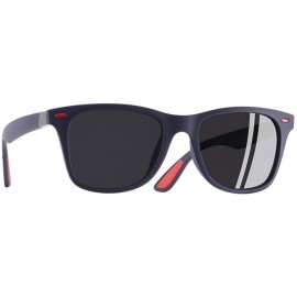 Oversized Polarized Sunglasses Men Women Driving Square Style Sun Male Goggle - C5matte Blue Gray - CL194OES3ON $21.27