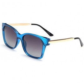 Wayfarer Classic Polarized Wayfarer Sunglasses 80's Vintage Style Design - Blue/Grey - C912IOUYNZR $17.61