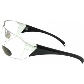 Wrap Clear Lens UV400 Sunglasses Style SR72 - Black Temple Frame - CA1983GZULD $7.99