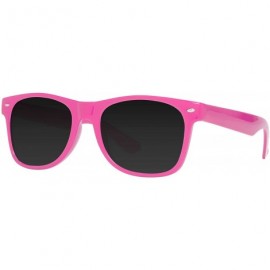 Square Horn-Rimmed Tint Sunglasses - Hot Pink - CG12O4A25O8 $12.18