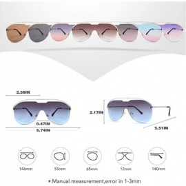 Round New Sunglasses Metal Rimless Sun Glasses Brand Designer Pilot Sunglasses Women Men Shades Top Fashion Eyewear - CW198O9...