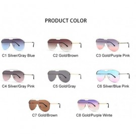 Round New Sunglasses Metal Rimless Sun Glasses Brand Designer Pilot Sunglasses Women Men Shades Top Fashion Eyewear - CW198O9...