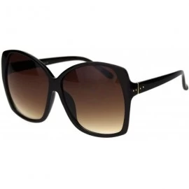 Oversized Womens Mod Oversize Minimal Chic Diva Butterfly Sunglasses - All Brown - C418R344YDG $9.60