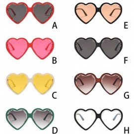 Cat Eye Heart Shaped Sunglasses - Womens Man Frame Vintage Retro Cat Eye Cute Eyewear - Multicolor -G - CX18OM7LDNK $12.59