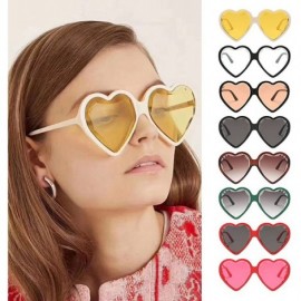 Cat Eye Heart Shaped Sunglasses - Womens Man Frame Vintage Retro Cat Eye Cute Eyewear - Multicolor -G - CX18OM7LDNK $12.59