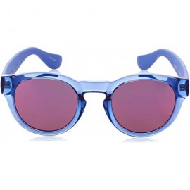 Round Trancoso/M Unisex Round Sunglasses- 49mm - Blu Bluet - CH113GIK7CV $43.05