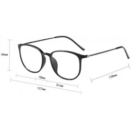 Round Unisex Fashion Myopia Glasses Equipped with Myopia Ultralight Radiation - Brown - CD19788NCSS $18.75