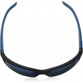 Rectangular An4202 Fastball Rectangular Sunglasses - Fuzzy Black/Blue Mirror - CS11OW76TO5 $58.36