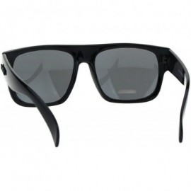 Square KUSH Sunglasses Mens Mirrored Lens Black Square Frame Shades UV 400 - Black (Gold Mirror) - CG18GS2TI2N $7.68