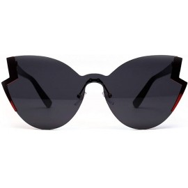 Goggle Women Fashion Sunglasses Irregular Frame Retro Eyewear Lightning Shape Sunglasses - B - CC18TRUA5TC $7.80