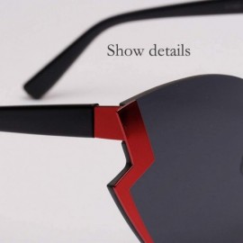 Goggle Women Fashion Sunglasses Irregular Frame Retro Eyewear Lightning Shape Sunglasses - B - CC18TRUA5TC $7.80