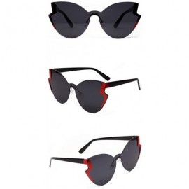 Goggle Women Fashion Sunglasses Irregular Frame Retro Eyewear Lightning Shape Sunglasses - B - CC18TRUA5TC $7.80