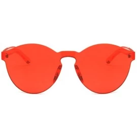 Oval Women Sunglasses Retro Pink Drive Holiday Oval Non-Polarized UV400 - Red - CU18RH6QI0L $7.85