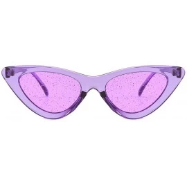 Cat Eye Women's Fashion Cat Eye Jelly Color Sunshade Sexy Vintage sunglasses - Purple - CU18UNMU83T $6.98