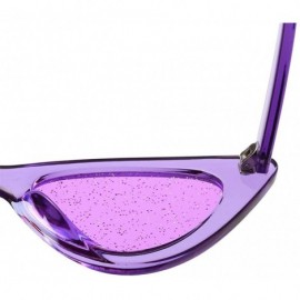 Cat Eye Women's Fashion Cat Eye Jelly Color Sunshade Sexy Vintage sunglasses - Purple - CU18UNMU83T $6.98