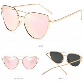 Cat Eye Cat Eye Sunglasses Women 2019 Brand Designer Sun Glasses Reflection Mirrors UV400 - Xy1904-13 - C618W5SCCEW $10.40