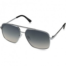 Aviator Men's R578 Aviator Sunglasses- Silver Black- 60 mm - CK18N8QGZES $30.67