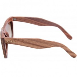 Wayfarer Wood Sunglasses CR39 Lens Wooden Frame UV400 Protection-SG5001004 - Outside Zebra Inside Pear - CX18E5C4E02 $8.42