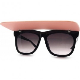 Oversized 8266 Premium Oversize XL Womens Mens Sunglasses with Foldable Sun Visor - Pink Black - C718I622KTM $18.44