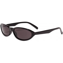 Cat Eye Men Novelty UV400 Small Cat Eye Sunglasses Shades Rave Club Costume Hip-Hop - Black - CQ190DT0CEI $10.82