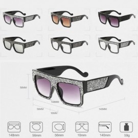 Goggle Womens Fashion Trendy Oversized Sunglasses Metal Hollow Cut Out - Black Diamond - CX18DW97SRX $15.09