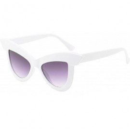 Cat Eye Polarized Sunglasses Protection Glasses Driving - White Gray - CK18TQUKSN3 $13.73