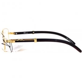 Round Art Nouveau Vintage Style Oval Metal Frame Eye Glasses - Rectangular Gold - C112DI9BYZV $10.38