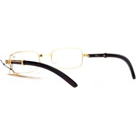 Round Art Nouveau Vintage Style Oval Metal Frame Eye Glasses - Rectangular Gold - C112DI9BYZV $10.38