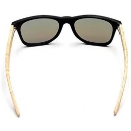 Round Bamboo Sunglasses with Polarized lenses-Handmade Shades for Men&Women SD6005 - Beige - C118HLWWGNR $8.30