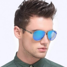 Aviator Sunglasses Men's Polarizing Sunglasses Classic Toad Lens Polarizing Sunglasses Driving Glasses - E - C818QQ208D0 $36.14