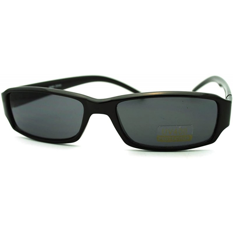 Rectangular Small Rectangular Sunglasses Classic Narrow Lens Fashion Frame - Black - C1187YR75HC $10.33