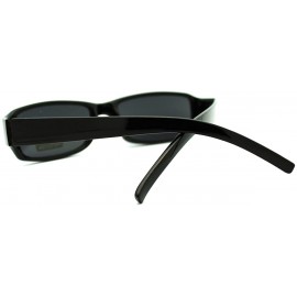 Rectangular Small Rectangular Sunglasses Classic Narrow Lens Fashion Frame - Black - C1187YR75HC $10.33