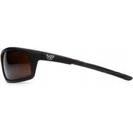 Wrap Stonewall Safety Sunglasses - Black Frame/Bronze Anti-Fog Lens - CZ11RN037TX $24.35