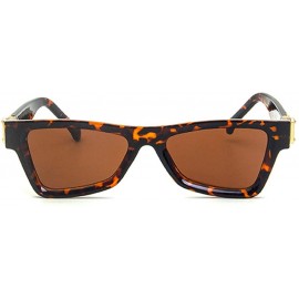 Square Retro Millionaire Sunglasses Cateye Metal punk Rock Hip hop Sunglasses men women - 3 - C5190S7YQQO $14.88