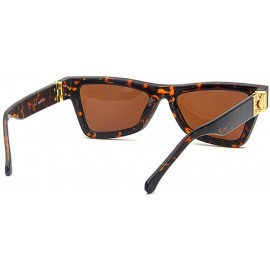 Square Retro Millionaire Sunglasses Cateye Metal punk Rock Hip hop Sunglasses men women - 3 - C5190S7YQQO $14.88