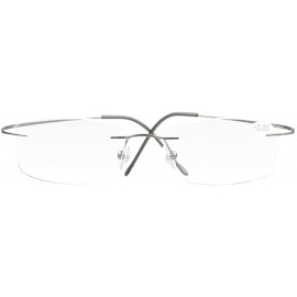 Rimless Titanium Rimless Eyeglasses Women Men Gunmetal - CF11UM01199 $16.09