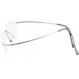 Rimless Titanium Rimless Eyeglasses Women Men Gunmetal - CF11UM01199 $16.09