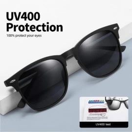 Wayfarer Polarized Sunglasses for Men and Women Matte Finish Sun Glasses Color Lens 100% UV Blocking - CS192R66R2K $14.14