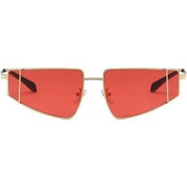 Goggle Fashion Man Women Sunglasses Irregular Shape Eyeglasses Glasses Vintage Retro Style Eyewear - Red - CP18SXMMQ67 $13.47