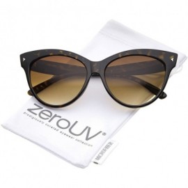 Cat Eye Oversize Vintage Mod Womens Fashion Cat Eye Sunglasses 59mm - Tortoise - CM1188H1X0F $8.93