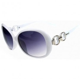 Oversized Women Shades Oversized Eyewear Classic Designer Sunglasses UV400-White&Grey - White&grey - C017YL0ROTZ $6.80