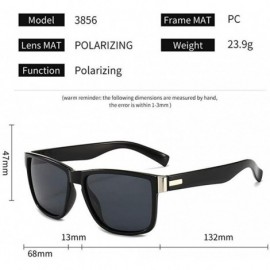 Goggle Men Polarized Driving Sunglasses Classic Square Sun Glasses Vintage Driver UV400 Goggles Male Shades - CZ199L4QUW3 $14.76