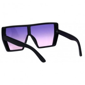 Butterfly Womens Futuristic Flat Top Oceanic Gradient Butterfly Plastic Retro Sunglasses - Black Purple Pink - CV18HDCC2YU $7.91