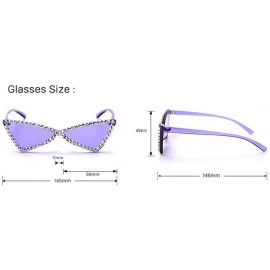 Sport Full-Frame Diamond Bow Sunglasses Fashion Small Frame Visor Mirror - 6 - CT190R02HTZ $35.30